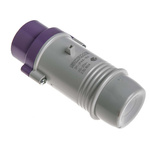 Scame IP44 Purple Cable Mount 3P Industrial Power Plug, Rated At 16A, 20 → 25 V