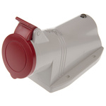 Scame IP44 Red Wall Mount 3P + E Right Angle Industrial Power Socket, Rated At 16A, 415 V