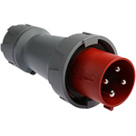 MENNEKES, PowerTOP Plus IP67 Red Cable Mount 3P + E Industrial Power Plug, Rated At 125A, 400 V