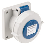 MENNEKES IP67 Blue Panel Mount 3P Industrial Power Socket, Rated At 16A, 230 V