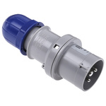 Scame IP44 Blue Cable Mount 2P + E Industrial Power Plug, Rated At 16A, 230 V