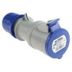 Scame IP44 Blue Cable Mount 2P + E Industrial Power Socket, Rated At 32A, 230 V