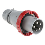 Scame IP67 Red Cable Mount 3P + N + E Industrial Power Plug, Rated At 64A, 415 V