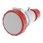 Scame IP66, IP67 Red Cable Mount 3P + E Industrial Power Socket, Rated At 16A, 415 V