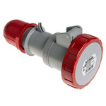 Scame IP66, IP67 Red Cable Mount 3P + E Industrial Power Socket, Rated At 32A, 415 V