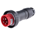 Eaton, GHG IP54, IP66 Black Cable Mount 3P + N + E Heavy Duty Power Connector Plug, Rated At 32A, 415 V