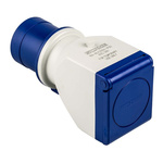 Scame IP20 Blue 1 x 2P + E, 1 x 2P + E Industrial Power Connector Adapter Plug, Socket, Rated At 16A, 250 V