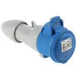 Legrand, P17 Tempra Pro IP44 Blue Cable Mount 2P + E Industrial Power Socket, Rated At 16A, 230 V