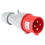 Legrand, P17 Tempra Pro IP44 Red Cable Mount 3P + E Industrial Power Plug, Rated At 32A, 415 V