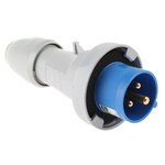 Legrand, P17 Tempra Pro IP66, IP67 Blue Cable Mount 2P + E Industrial Power Plug, Rated At 16A, 230 V