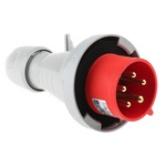 Legrand, P17 Tempra Pro IP66, IP67 Red Cable Mount 3P + N + E Industrial Power Plug, Rated At 32A, 415 V