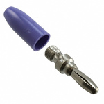 Cinch Connectors Violet Male Banana Plug - Solder Termination, 1750V, 15A