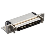 Hirose, DX Female 50 Pin Right Angle Through Hole SCSI Connector 1.27mm Pitch, Plug In, Quick Latch