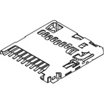 Molex, 503398 8 Way Push/Push Memory Card Connector With Solder Termination