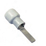 MECATRACTION, C Insulated, Tin Crimp Pin Connector, 22AWG to 16AWG, 3.6mm Pin Diameter, 21mm Pin Length, White