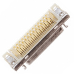 3M, 102 Female 50 Pin Right Angle Through Hole PCB Socket 1.27mm Pitch, Solder, Quick Latch