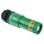 ITT Cannon, Veam Powerlock Green Cable Mount Industrial Power Plug, Rated At 400A, 1.0 kV