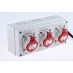 Scame IP44 Red Surface Mount 3P + N + E Industrial Power Socket, Rated At 16A, 346 → 415 V