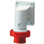 Scame IP66, IP67 Red Wall Mount 3P + E Right Angle Industrial Power Plug, Rated At 16A, 415 V
