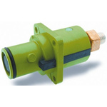 ITT Cannon, Veam Snaplock IP67 Green Panel Mount 1P Mains Connector Plug, Rated At 250A, 1.0 kV