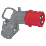 Legrand, HYPRA IP44 Red Cable Mount 3P + N + E Right Angle Industrial Power Plug, Rated At 16A, 415 V