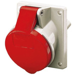 MENNEKES IP44 Red Panel Mount 4P Angled Industrial Power Socket, Rated At 32A, 400 V