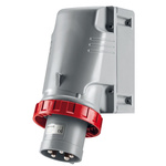 Scame IP67 Red Wall Mount 3P + E Industrial Power Plug, Rated At 125A, 415 V