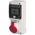 Scame IP67 Red Wall Mount 3P + N + E Industrial Power Socket, Rated At 32A, 415 V