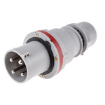 Scame IP44 Red Cable Mount 3P + E Industrial Power Plug, Rated At 64A, 415 V