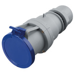 Scame IP44 Blue Cable Mount 2P + E Industrial Power Socket, Rated At 64A, 230 V