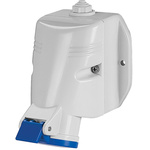 Scame IP44 Blue Wall Mount 2P + E Industrial Power Socket, Rated At 16A, 230 V
