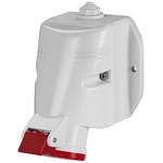 Scame IP44 Red Wall Mount 3P + E Industrial Power Socket, Rated At 16A, 415 V