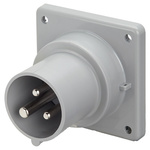 Scame IP44 Blue Panel Mount 2P + E Industrial Power Plug, Rated At 16A, 230 V