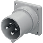 Scame IP44 Red Panel Mount 3P + E Industrial Power Plug, Rated At 16A, 415 V