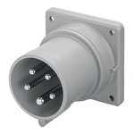 Scame IP44 Red Panel Mount 3P + N + E Industrial Power Plug, Rated At 16A, 415 V