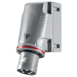 Scame IP44 Red Wall Mount 3P + N + E Industrial Power Plug, Rated At 64A, 415 V