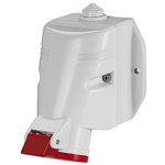 Scame IP44 Red Wall Mount 3P + N + E Industrial Power Socket, Rated At 64A, 415 V