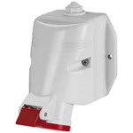 Scame IP67 Red Wall Mount 3P + N + E Industrial Power Socket, Rated At 64A, 415 V