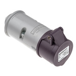 MENNEKES IP44 Purple Cable Mount 2P Industrial Power Socket, Rated At 16A, 20 → 25 V