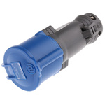 Blue 2P+E straight free socket,32A 230V