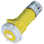MENNEKES, PowerTOP IP67 Yellow Cable Mount 3P Industrial Power Socket, Rated At 32A, 110 V