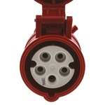 MENNEKES IP44 Red Cable Mount 3P + N + E Industrial Power Socket, Rated At 16A, 400 V