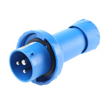 Schneider Electric, PratiKa IP67 Blue Cable Mount 2P + E Industrial Power Plug, Rated At 16A, 230 V