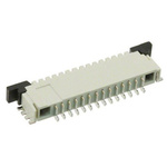 TE Connectivity, FPC 1mm Pitch 14 Way Right Angle Female FPC Connector, ZIF Top Contact