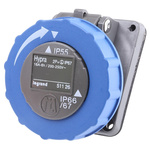Legrand IP55 Blue Panel Mount 2P + E Industrial Power Socket, Rated At 16A, 200 → 250 V