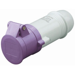 Scame IP44 Purple Cable Mount 3P Industrial Power Socket, Rated At 16A, 20 → 25 V