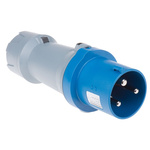 MENNEKES, PowerTOP IP44 Blue Cable Mount 2P + E Industrial Power Plug, Rated At 64A, 230 V