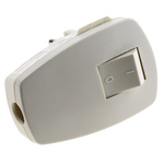 Kopp White Cable Mount 2P Mains Connector Plug, Rated At 16A, 250 V