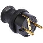 Kopp Black Cable Mount Mains Connector Plug, Rated At 16A, 250 V