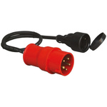 Kopp IP44 Black Industrial Power Connector Adapter, Rated At 16A, 400 V